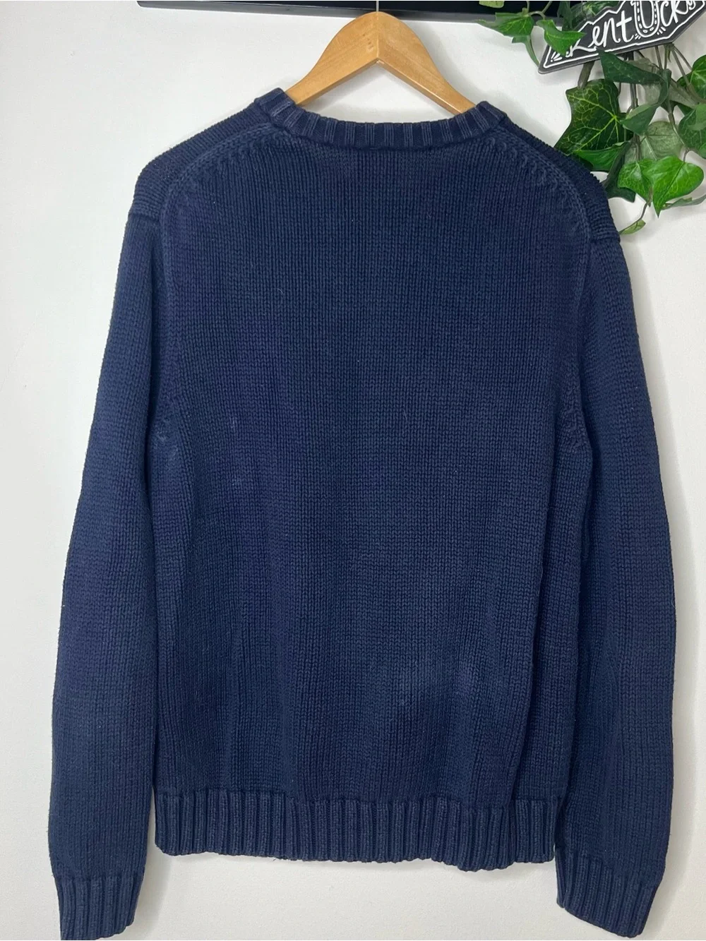Vintage Ralph Lauren Polo Jeans Co Iconic Flag Crewneck Heavy Cotton Sweater M